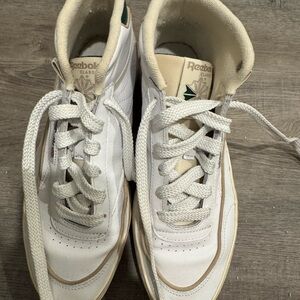 Reebok Green and White Sneakers